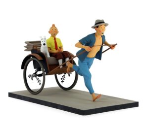 TINTIN ET MILOU DANS LE POUSSE-POUSSE