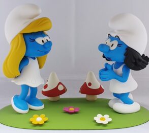 SCHTROUMPFETTE BLONDE + SCHTROUMPFETTE BRUNE + SOCLE DECOR