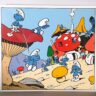 PLAQUE EMAILLEE LES SCHTROUMPFS NOIRS (EMAILLERIE BELGE)