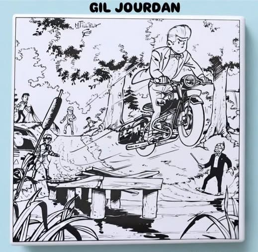 Plaque émaillée Gil Jourdan