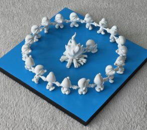 La Ronde des Schtroumpfs « blanc velours »